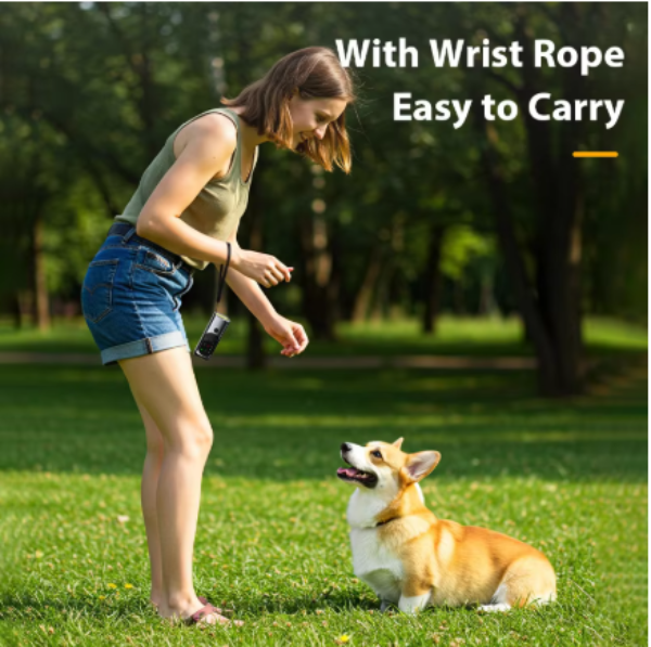 Ultrasonic Dog Repeller – Rechargeable Anti-Bark Training Device with Flashlight