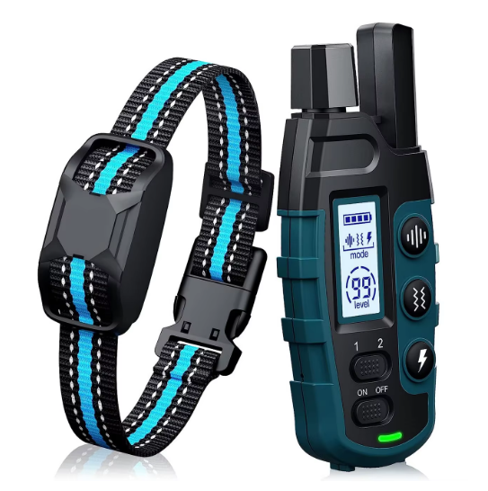 Rechargeable Waterproof Dog Training Collar with Remote – Long Range Beep, Vibration & Static Training Collar