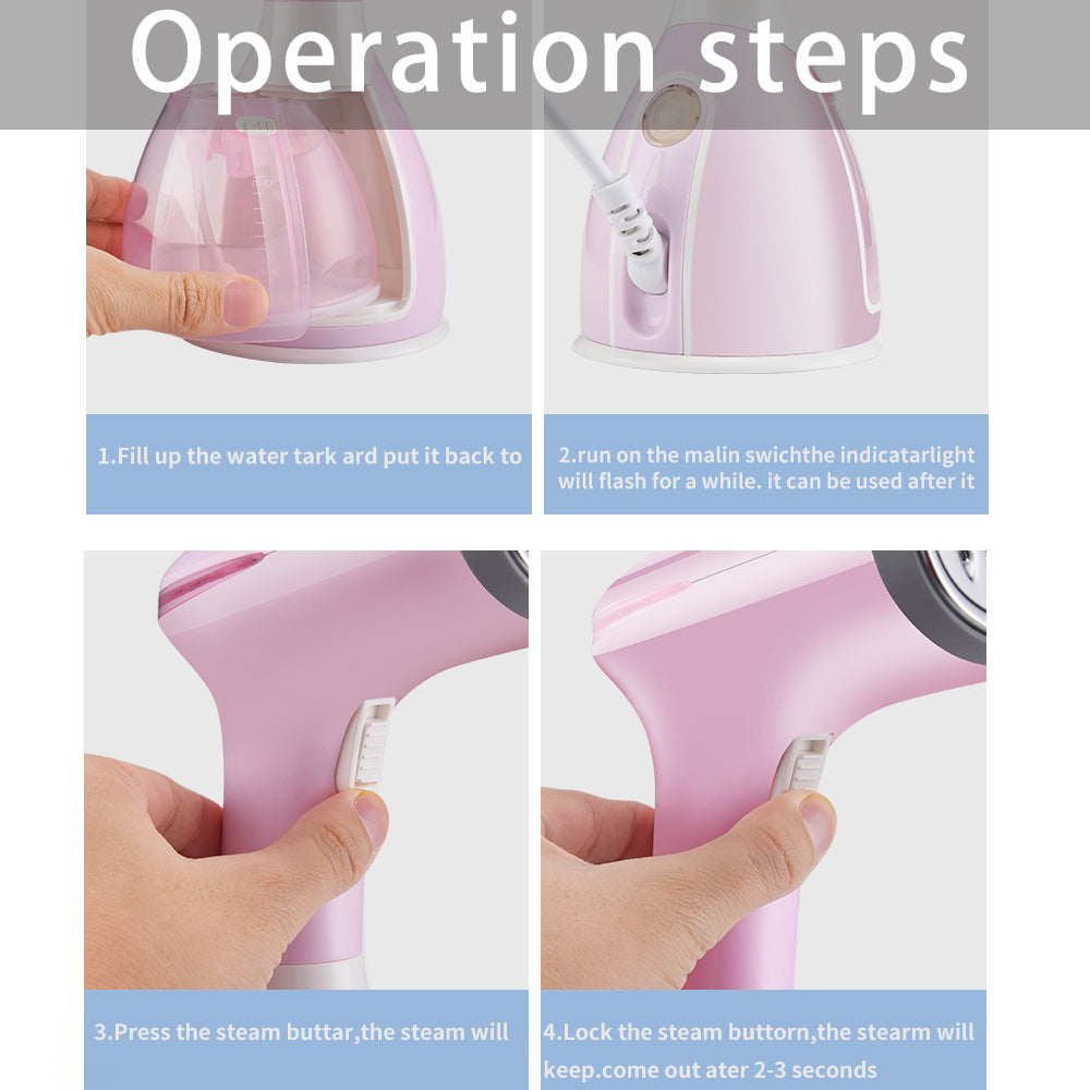 Handheld Garment Steamer 1500W - Fast-Heat Fabric Iron