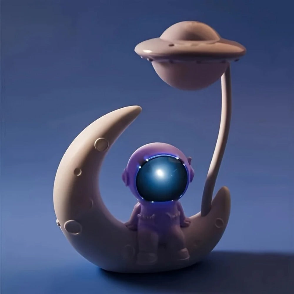 Moon Astronaut LED Nightlight - Sci-Fi Bedroom Decor