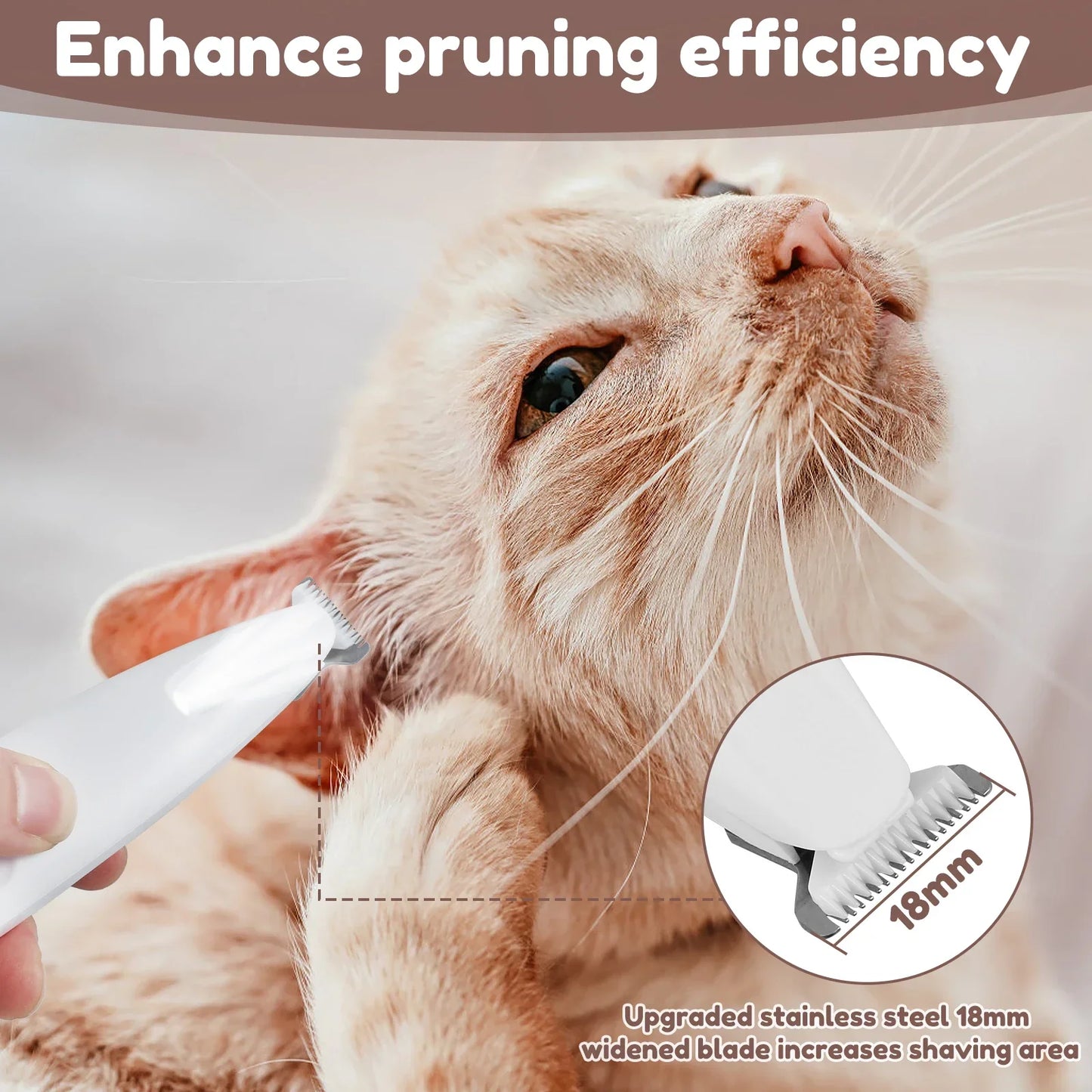 LED Dog Paw Trimmer – Quiet Waterproof Pet Grooming Clipper