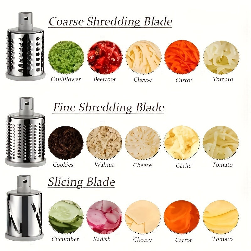 Vegetable Slicer Grater - Efficient Drum Cutter for Fast Shreds