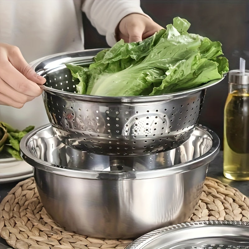Stainless Steel Kitchen Set: Slice & Clean with Ease