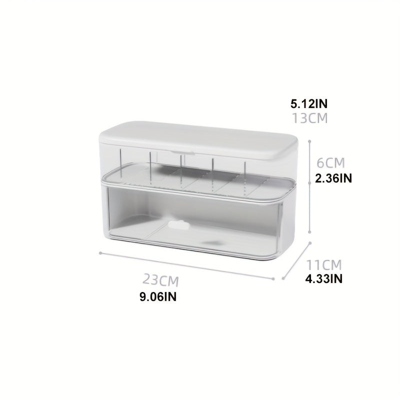 Desktop Cable Organizer Box - Clear Cord & Charger Storage