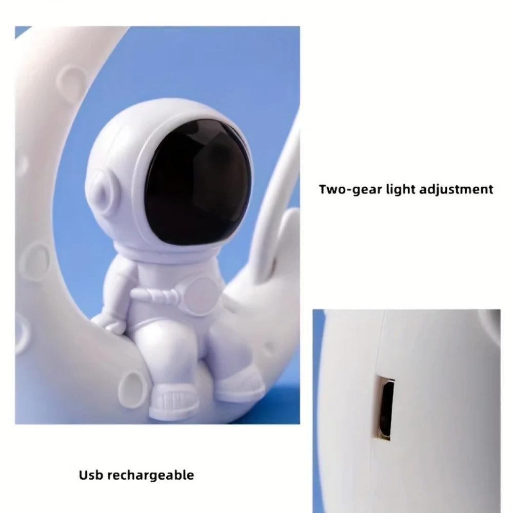 Moon Astronaut LED Nightlight - Sci-Fi Bedroom Decor