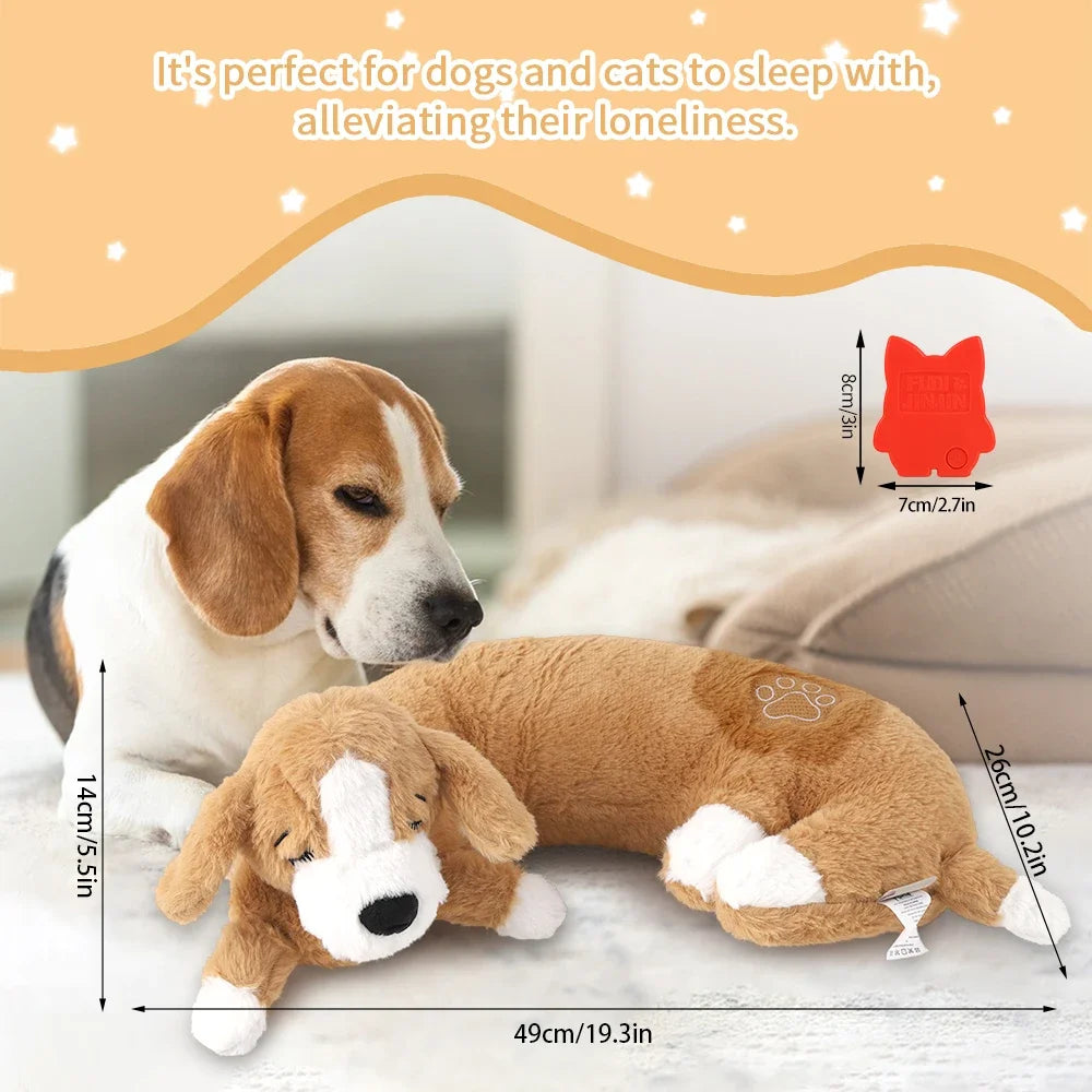Curved Heartbeat Dog Toy - Comfort & Training Aid