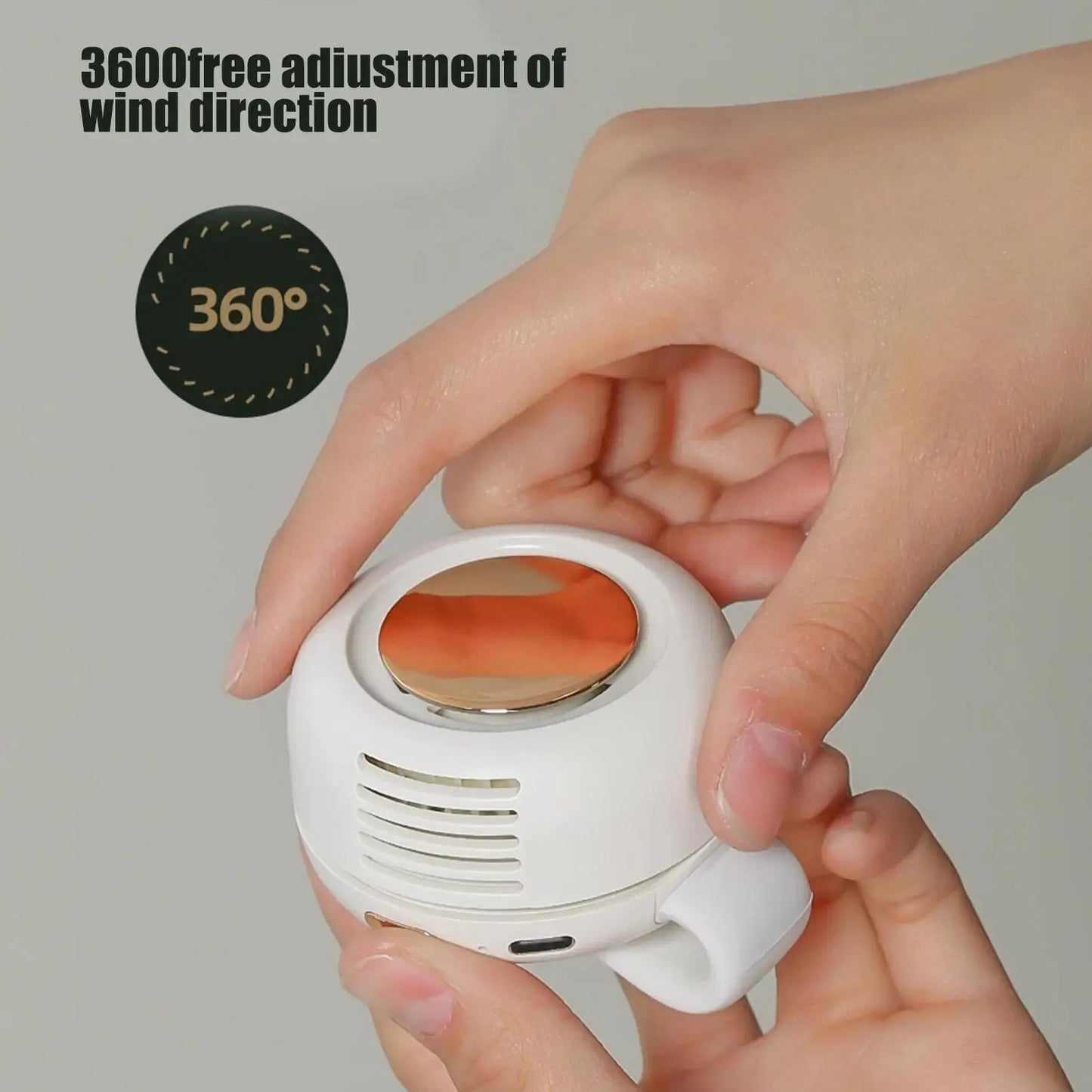 Portable Clip Fan 3-Speed USB Rechargeable Mini Whirlwind
