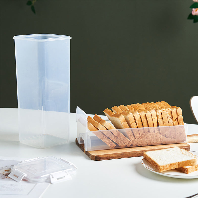 Clear Airtight Bread Container - Tall Bread Saver with Lid