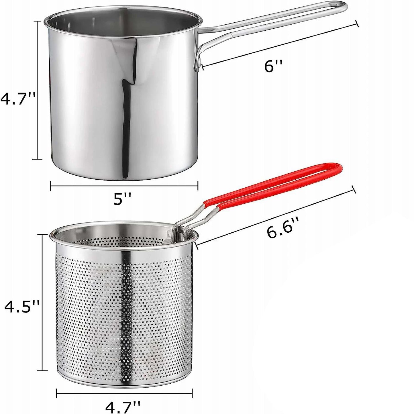 Deep Frying Pot with Basket - Stainless Steel Kitchen Essential