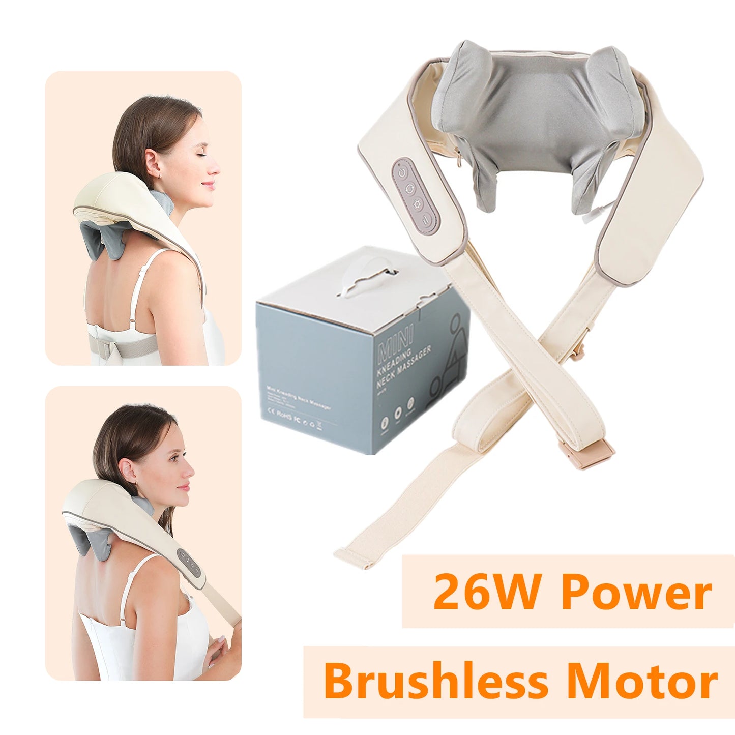 Powerful Neck & Shoulder Massager - Quiet, Long-Lasting Relaxation