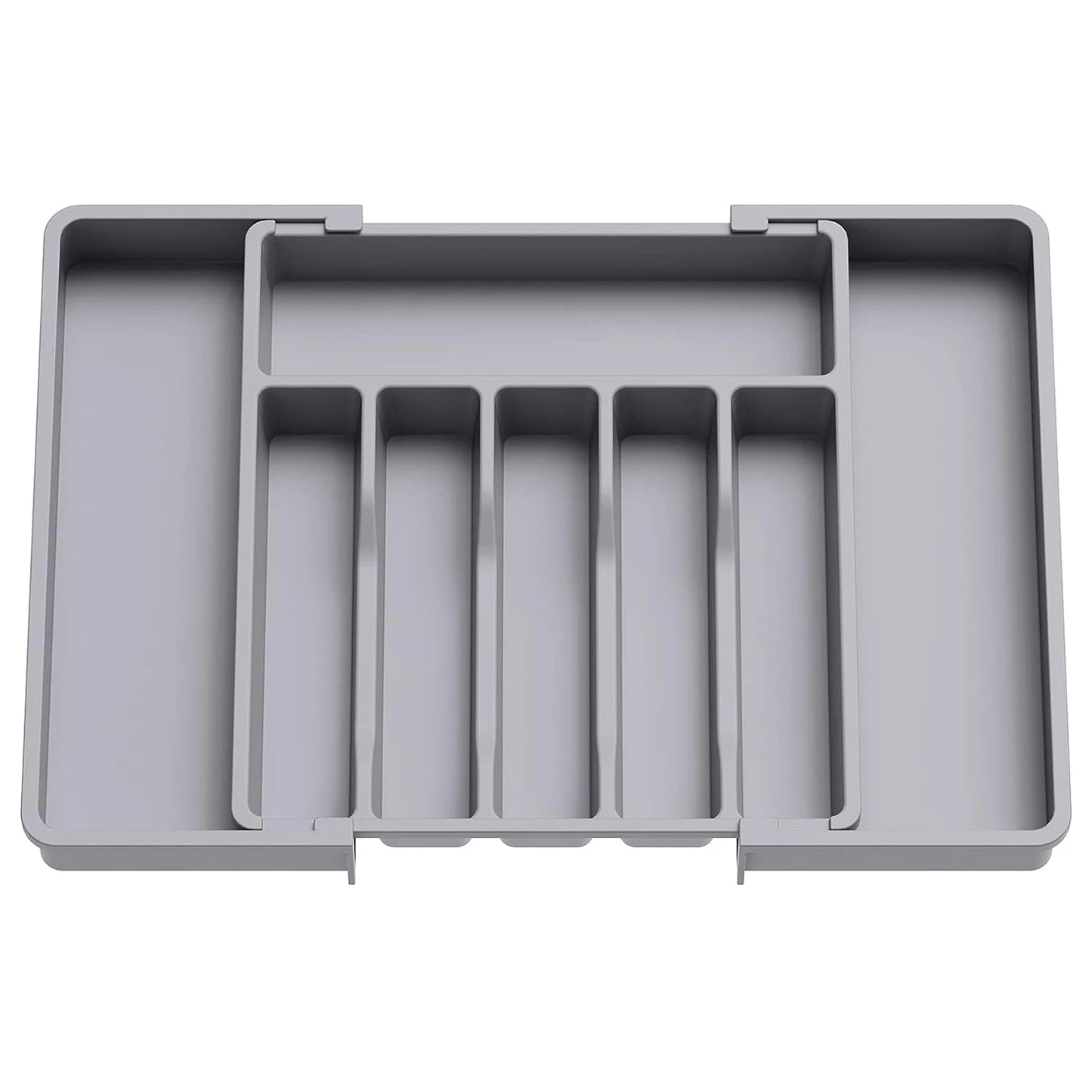 Adjustable Flatware Organizer with Dividers - Expandable Tray