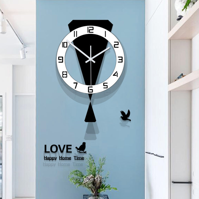 Swinging Wall Clock - Silent Luxury for Home & Restaurant