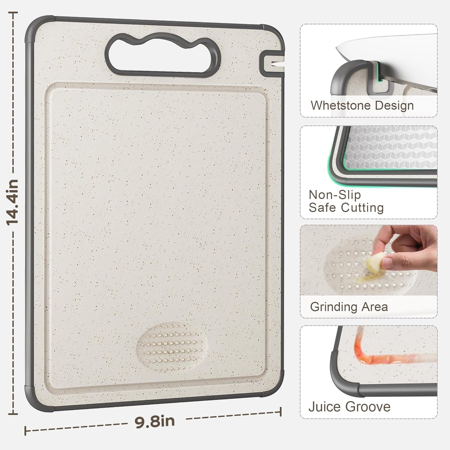 Stainless Steel Cutting Board - Dual-Sided, Scratch Resistant