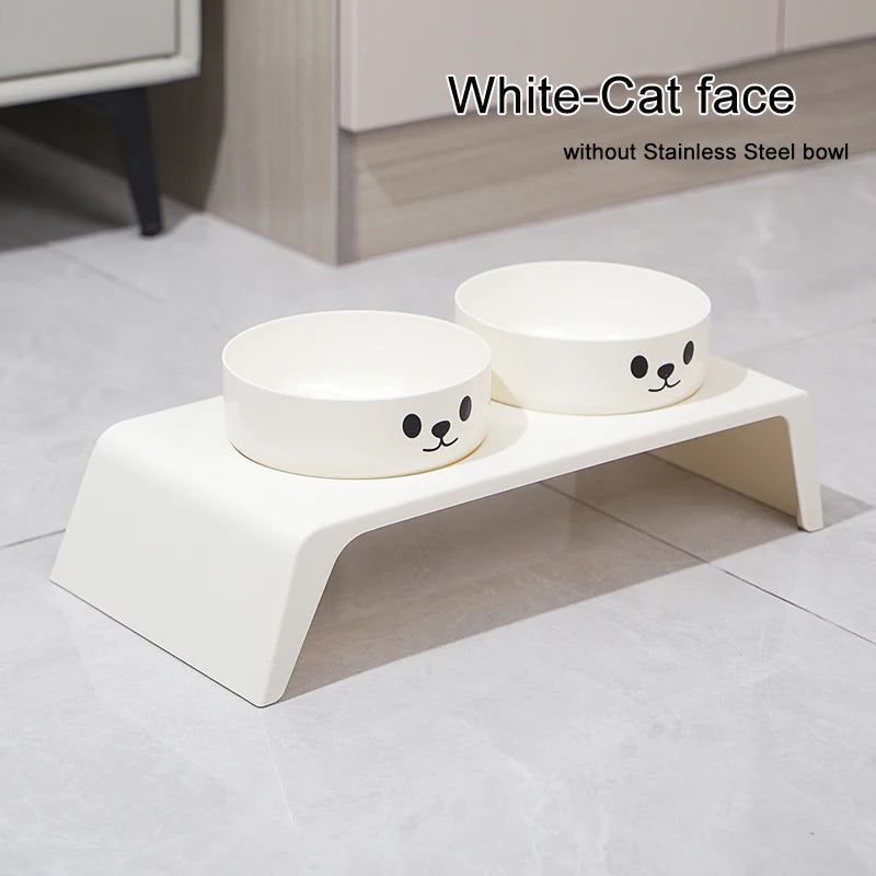 Elevated Dog Feeder Stand with Double Stainless Steel Bowls