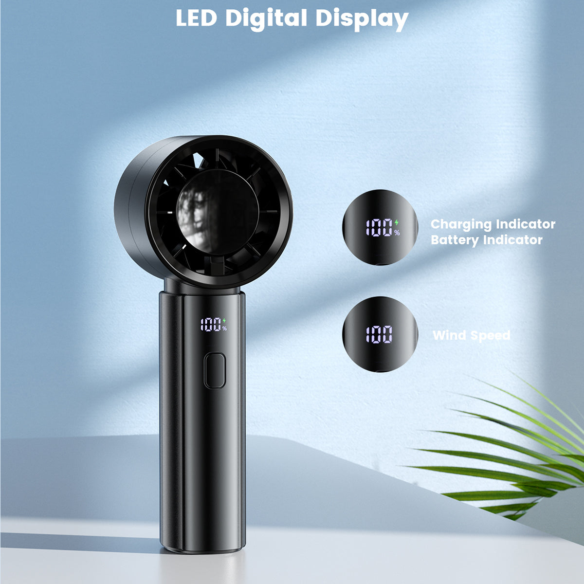Portable Turbo Fan 4000mAh - High-Speed Cooling Anywhere