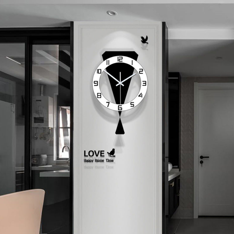 Swinging Wall Clock - Silent Luxury for Home & Restaurant