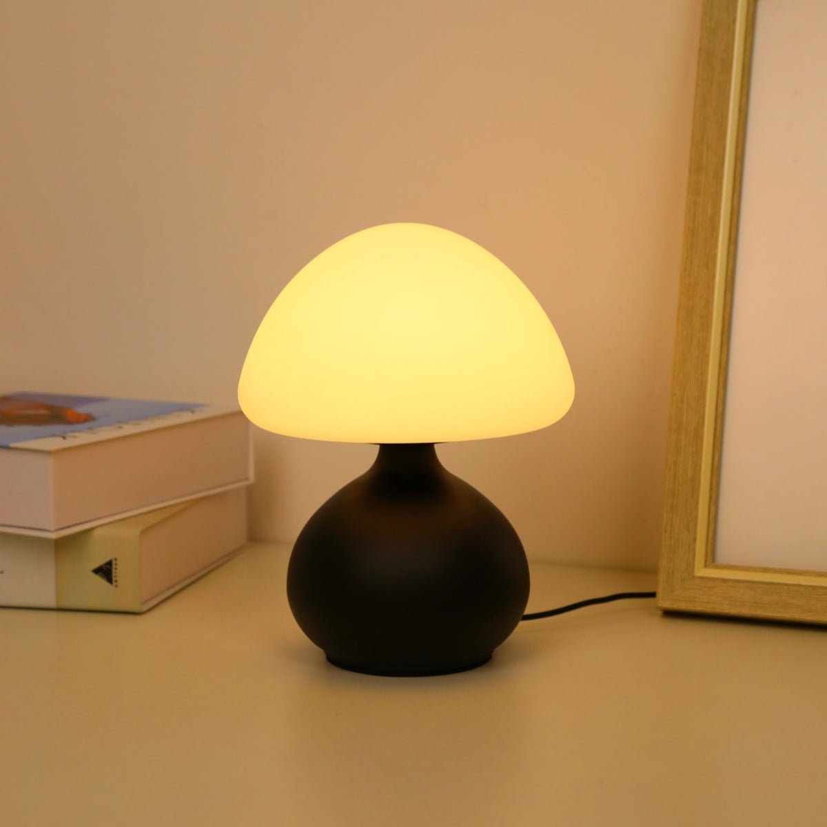 Modern Mushroom Lamp: 3-Color Switch, Infinite Dimming, Home Decor