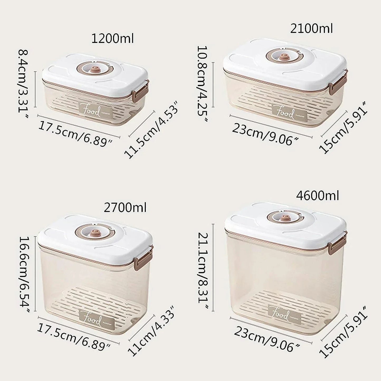 Transparent Vacuum Food Box - Sealed Fresh-Keeping Solution