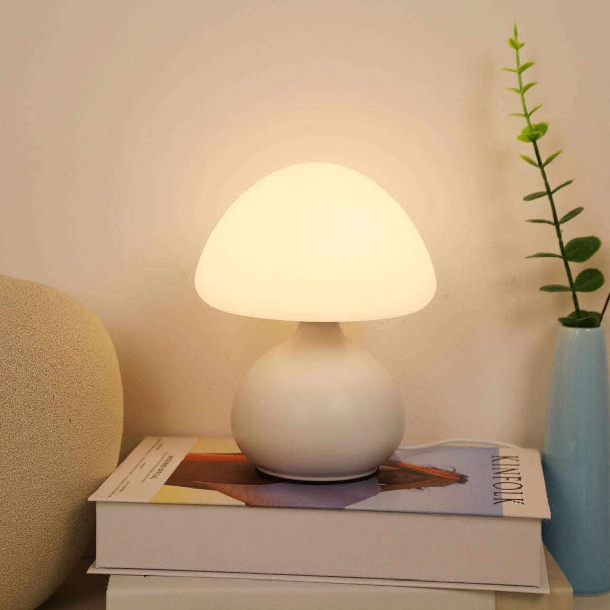 Modern Mushroom Lamp: 3-Color Switch, Infinite Dimming, Home Decor
