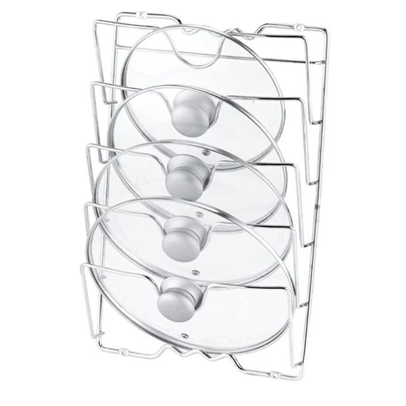 Durable Pot Lid Holder - Space-Saving Kitchen Shelf