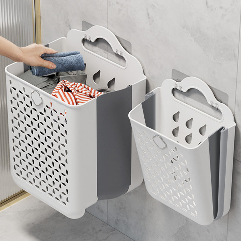 Folding Laundry Basket: Wall-Mounted Bathroom Organizer