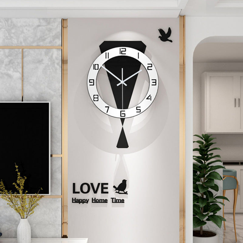 Swinging Wall Clock - Silent Luxury for Home & Restaurant