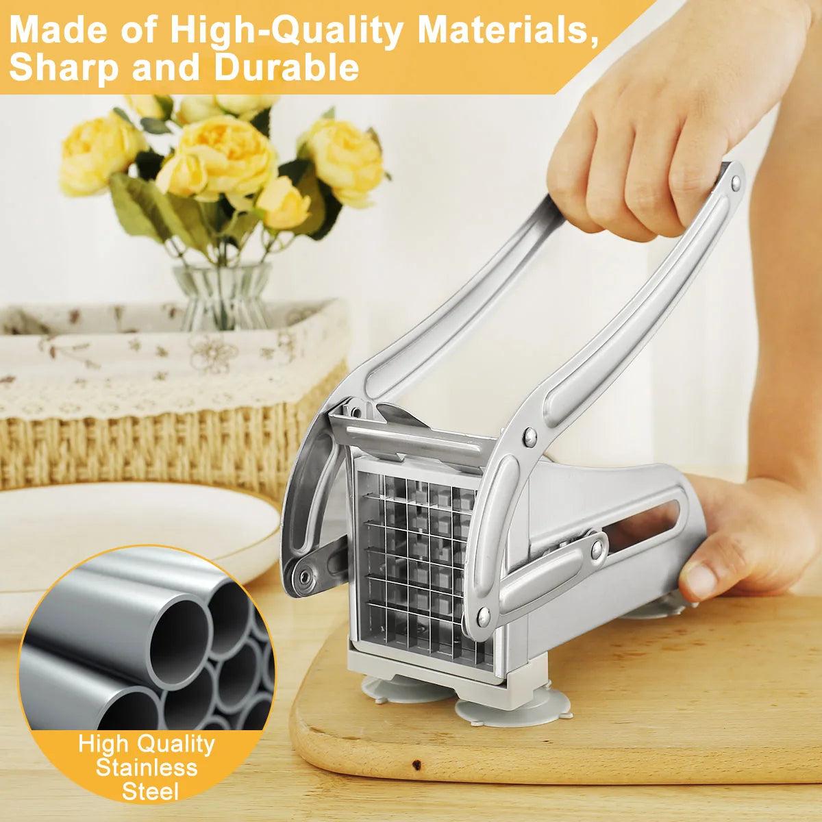 Stainless Steel Potato Cutter & French Fry Slicer