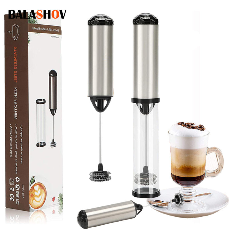 Electric Milk Frother Handheld Mini Coffee Foamer Whisk