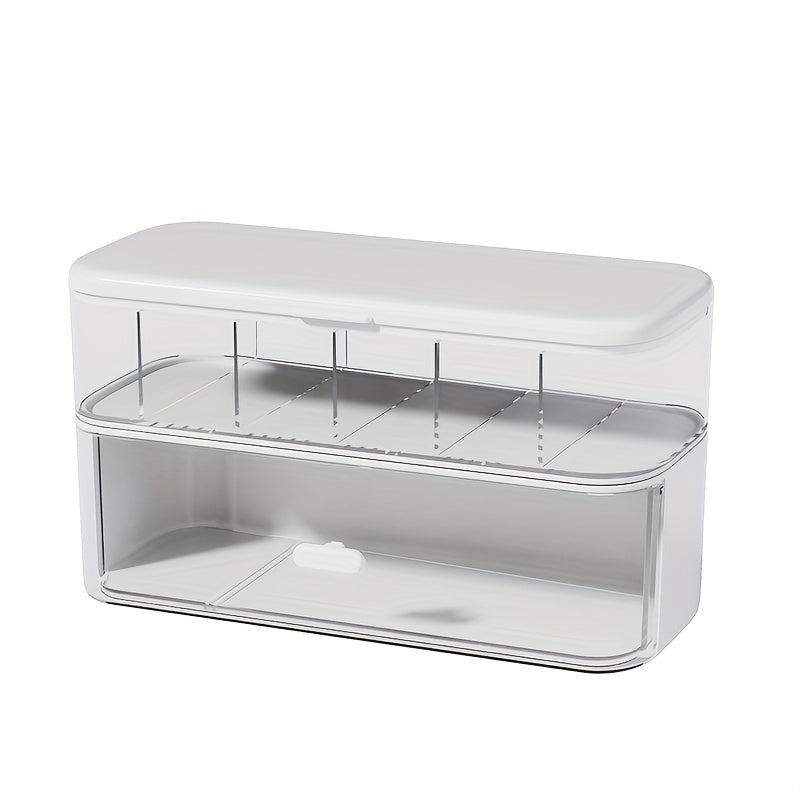 Desktop Cable Organizer Box - Clear Cord & Charger Storage