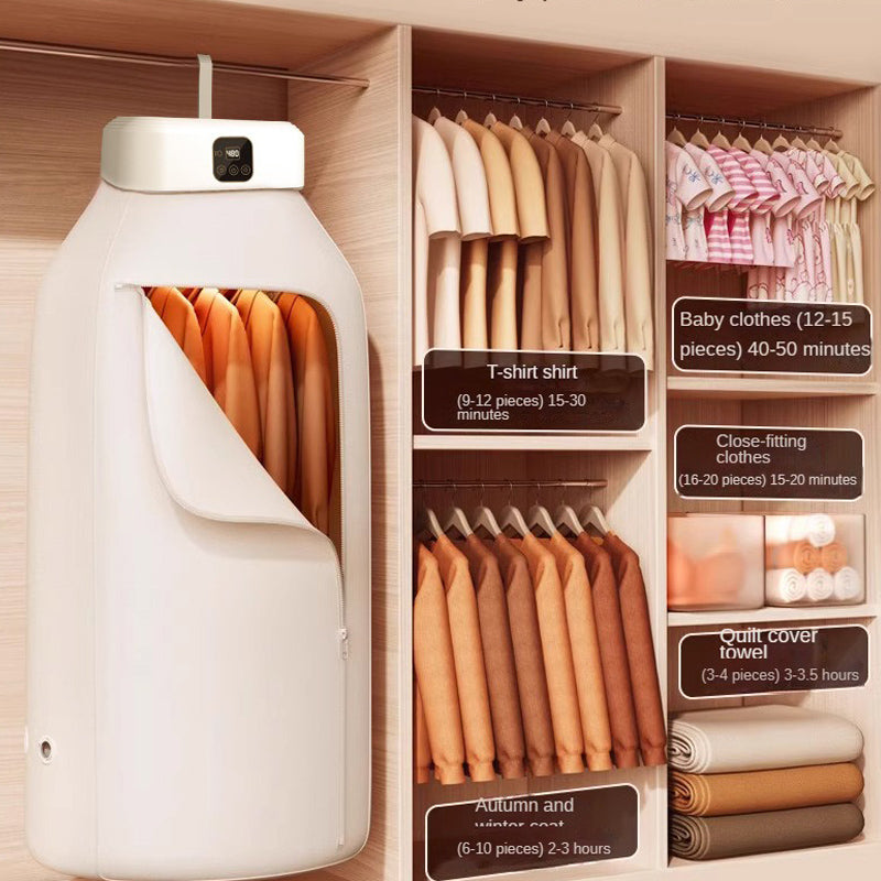 Electric Clothes Dryer with Remote - Warm Air & Timer