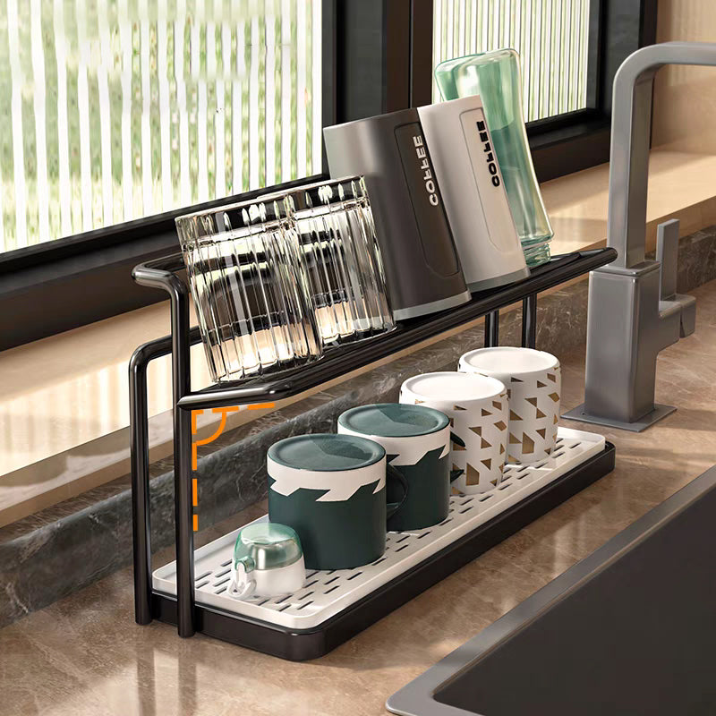 Space-Saving Stainless Steel Bottle Drying Rack for Kitchen