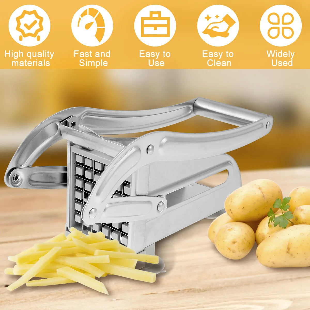 Stainless Steel Potato Cutter & French Fry Slicer