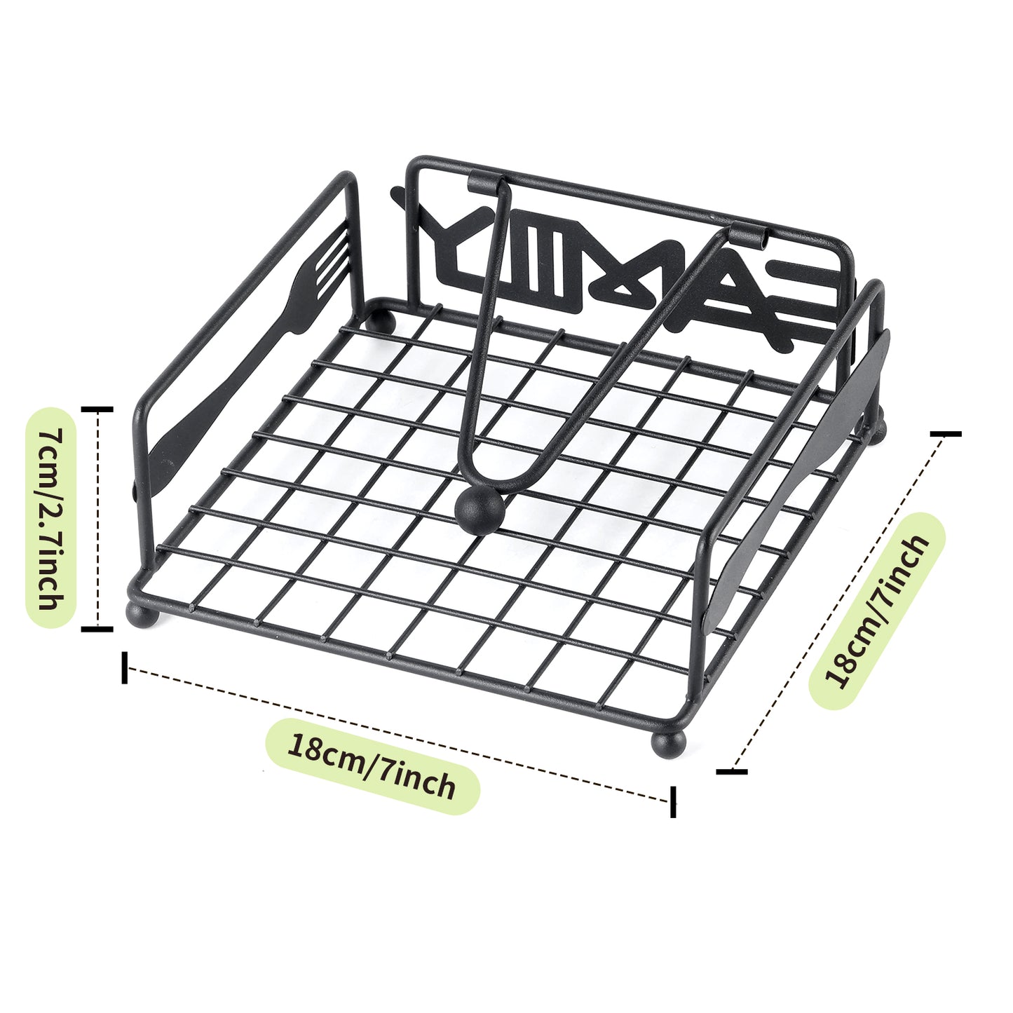 Countertop Metal Tissue Holder for Kitchen & Living Room