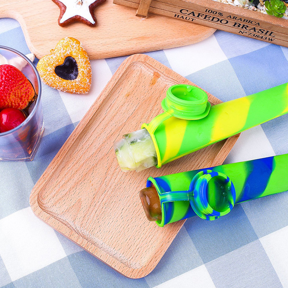 Reusable Silicone Popsicle Molds - Easy Clean & Multi-Colored
