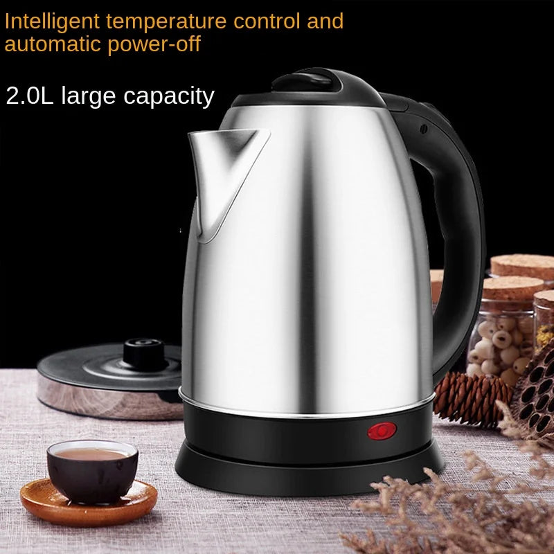 Stainless Steel Electric Kettle 2.0L - Rust-Resistant & Durable
