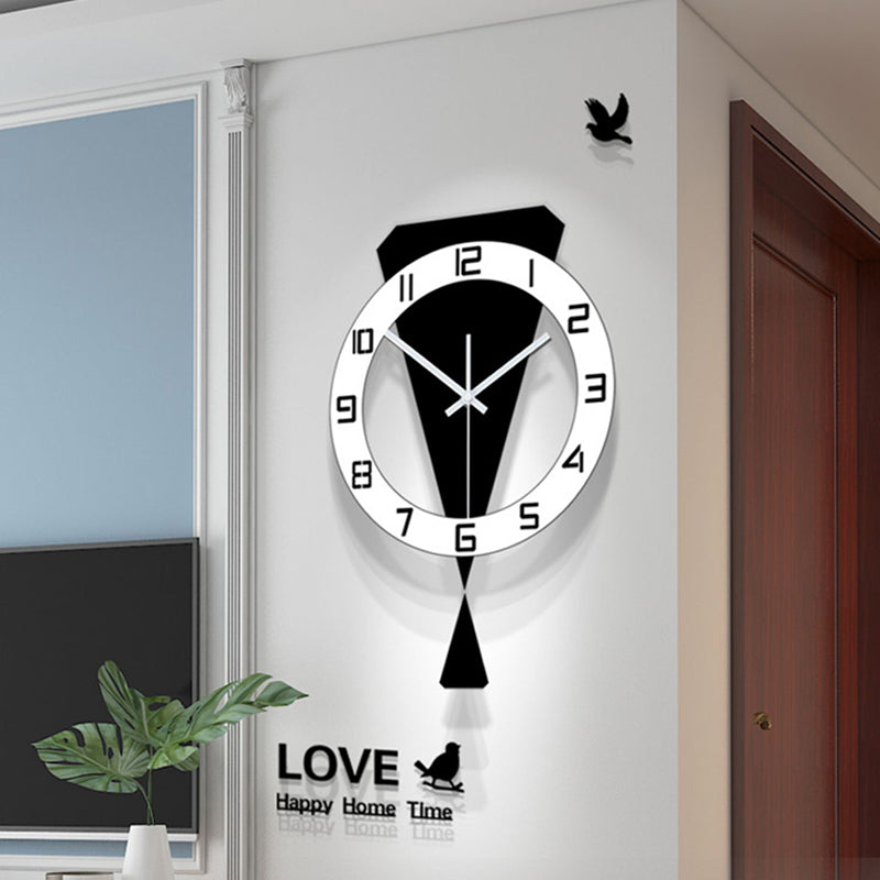 Swinging Wall Clock - Silent Luxury for Home & Restaurant