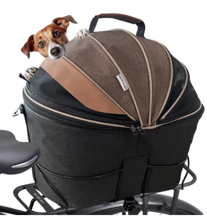 Portable Pet Bike Basket Carrier for Small Dogs & Cats – Padded Bicycle Travel Carrier