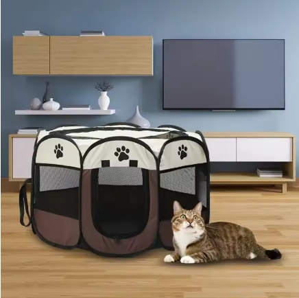 Portable Foldable Pet Playpen for Dogs & Cats