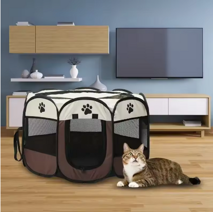 Portable Foldable Pet Playpen for Dogs & Cats