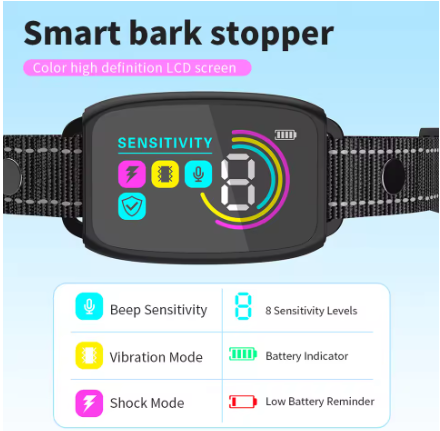 Smart Anti-Bark Dog Training Collar – Rechargeable No Bark Collar with Vibration