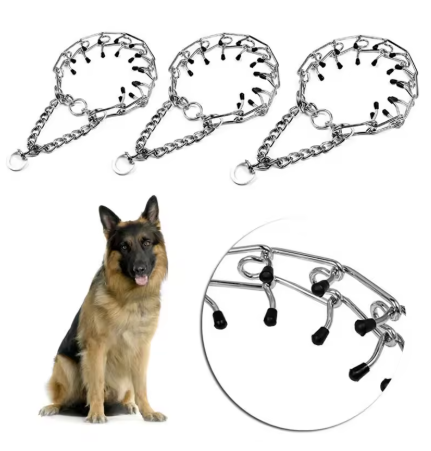 Adjustable Dog Training Collar – Durable Stainless Steel Training Chain for Large Dogs