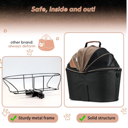 Portable Pet Bike Basket Carrier for Small Dogs & Cats – Padded Bicycle Travel Carrier