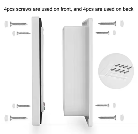4-Way Locking Dog & Cat Flap Door – Durable ABS Pet Door for Interior & Exterior Doors