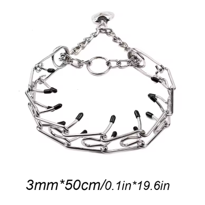 Adjustable Dog Training Collar – Durable Stainless Steel Training Chain for Large Dogs