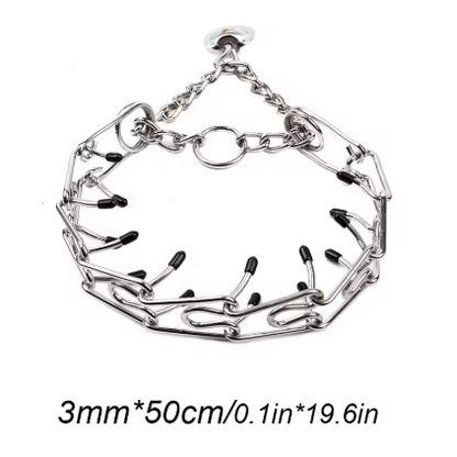 Adjustable Dog Training Collar – Durable Stainless Steel Training Chain for Large Dogs
