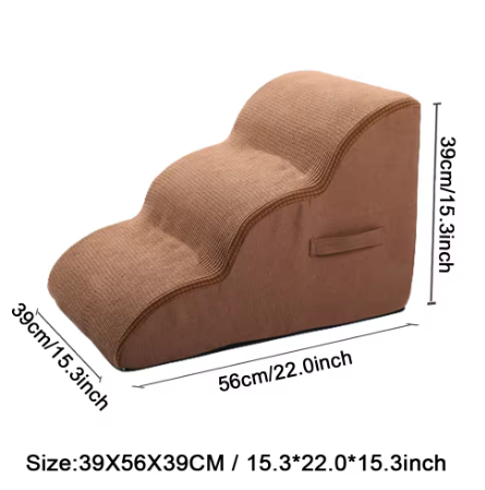 Non-Slip Dog Stairs for Sofa & Bed – High-Density Foam Pet Steps for Small & Medium Dogs