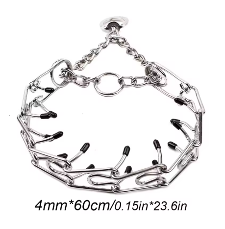 Adjustable Dog Training Collar – Durable Stainless Steel Training Chain for Large Dogs