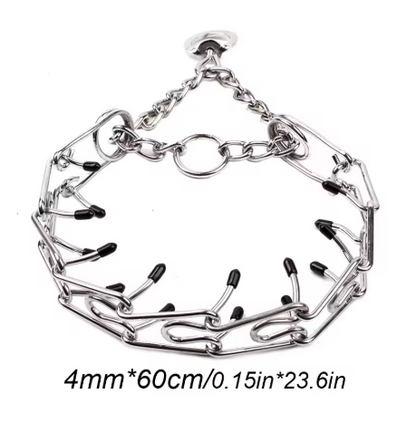 Adjustable Dog Training Collar – Durable Stainless Steel Training Chain for Large Dogs