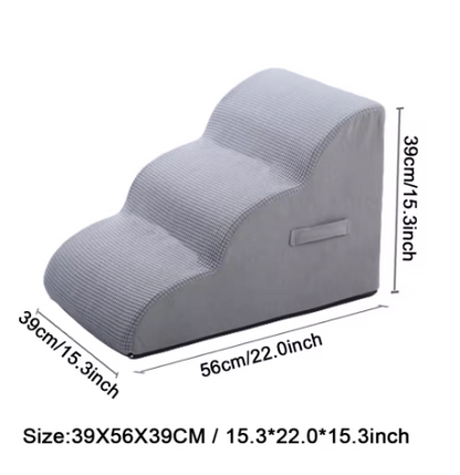 Non-Slip Dog Stairs for Sofa & Bed – High-Density Foam Pet Steps for Small & Medium Dogs