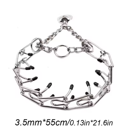 Adjustable Dog Training Collar – Durable Stainless Steel Training Chain for Large Dogs